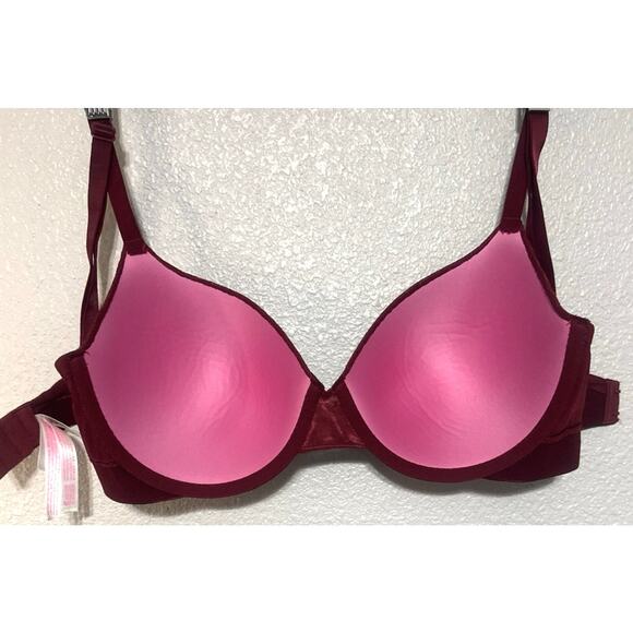 Victoria Secret PINK Women Bra 36DD Red T Shirt Lightly Lined Underwire - Picture 5 of 5
